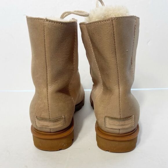 Sorel Phoenix Short Lace Lux Blush Boots Sheepskin Lined Size 8.5 Durable Winter - Picture 7 of 11